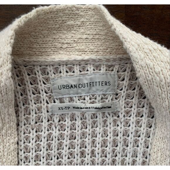 Urban Outfitters CARSON tan Cocoon Open Cardigan SWEATER sz XS - Picture 3 of 8